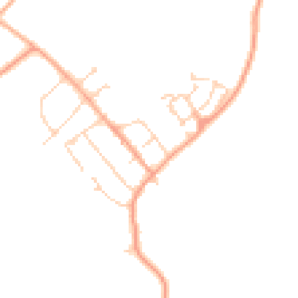 Daytime road noise heatmap for MK43 0RL
