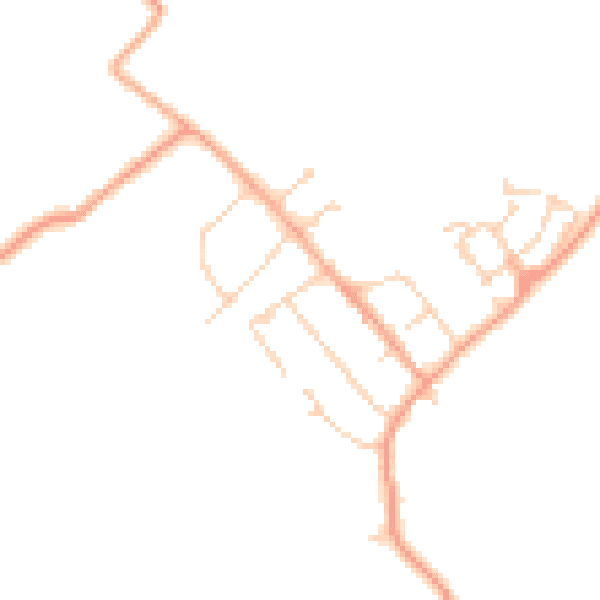 Daytime road noise heatmap for MK43 0RU