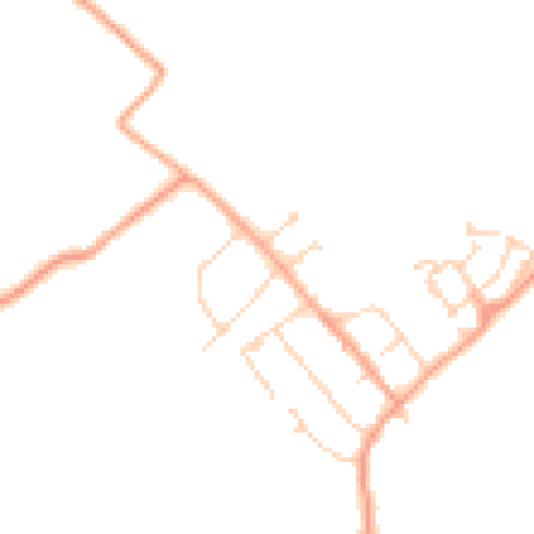 Daytime road noise heatmap for MK43 0SA