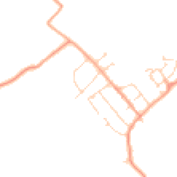 Daytime road noise heatmap for MK43 0SB