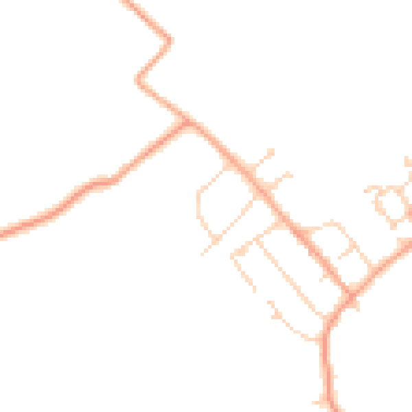 Daytime road noise heatmap for MK43 0SD