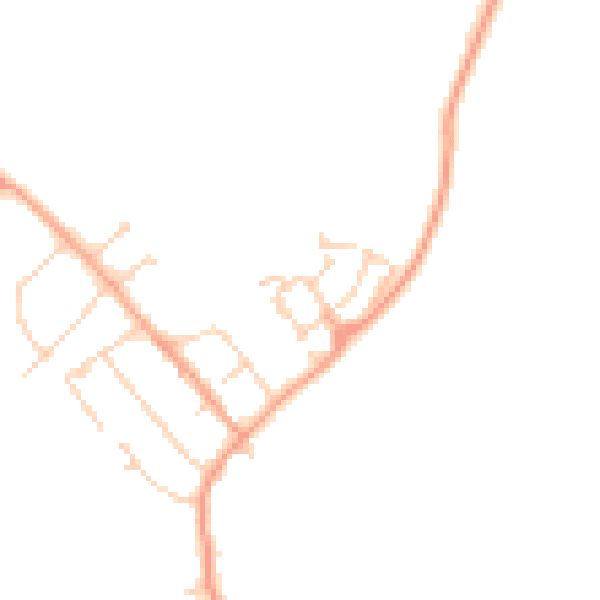 Daytime road noise heatmap for MK43 0UQ