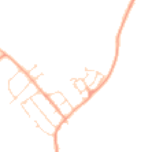 Daytime road noise heatmap for MK43 0UW