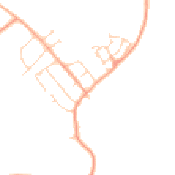 Daytime road noise heatmap for MK43 0WA