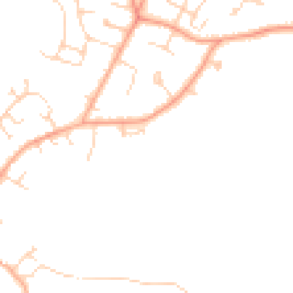 Daytime road noise heatmap for MK43 0WR