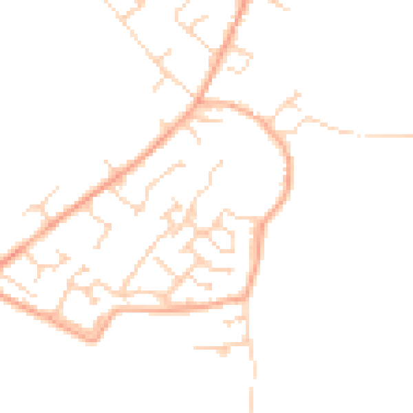 Daytime road noise heatmap for MK43 0WZ