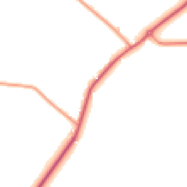 Daytime road noise heatmap for MK43 0XB
