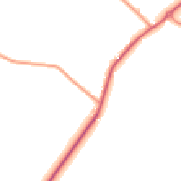 Daytime road noise heatmap for MK43 0XD