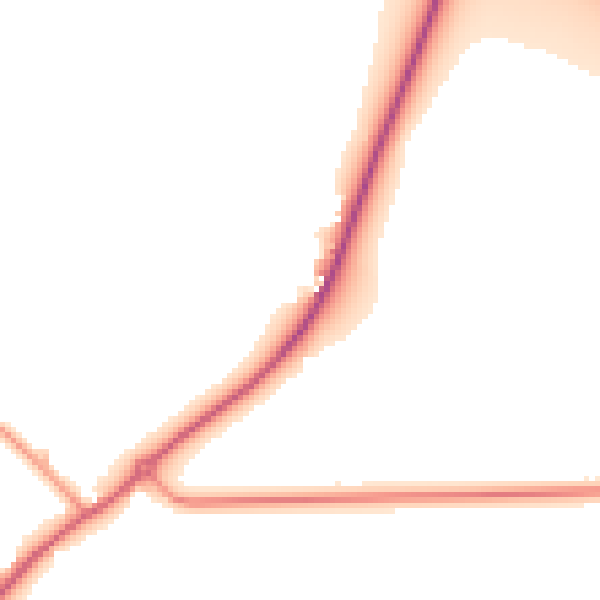 Daytime road noise heatmap for MK43 0XF