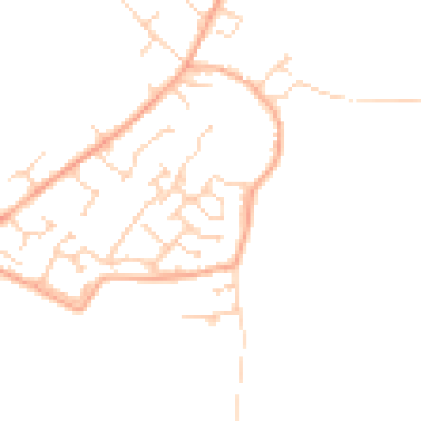 Daytime road noise heatmap for MK43 0YX
