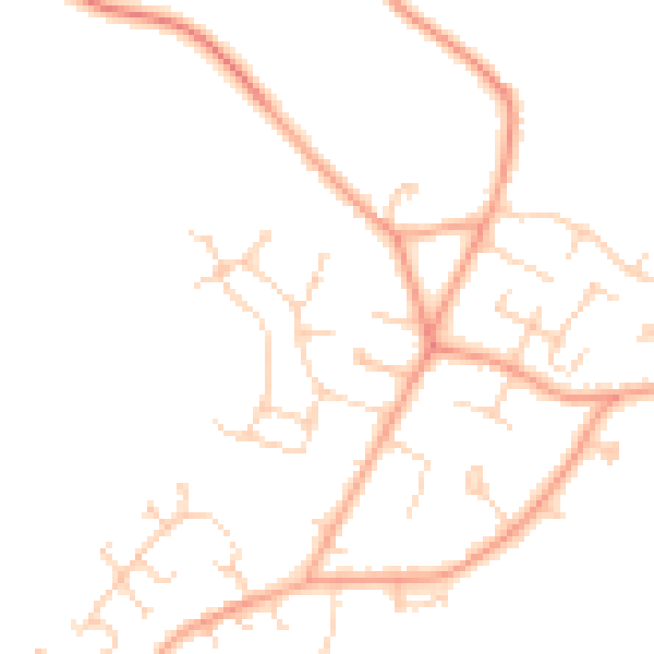 Daytime road noise heatmap for MK43 1AD