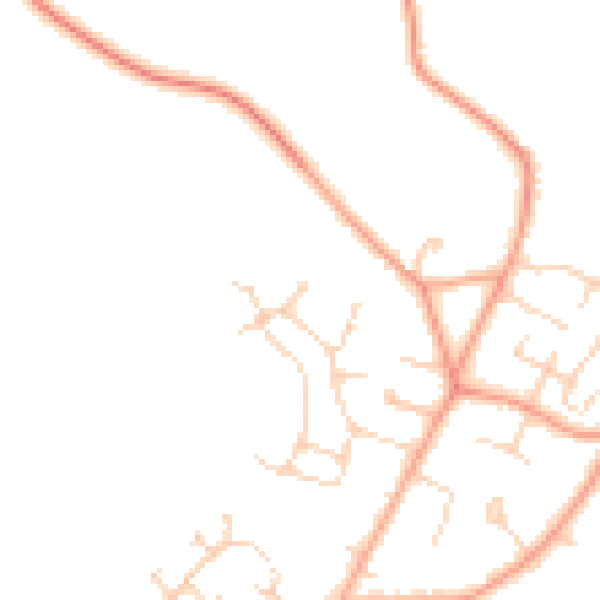 Daytime road noise heatmap for MK43 1AG