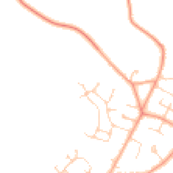 Daytime road noise heatmap for MK43 1AH