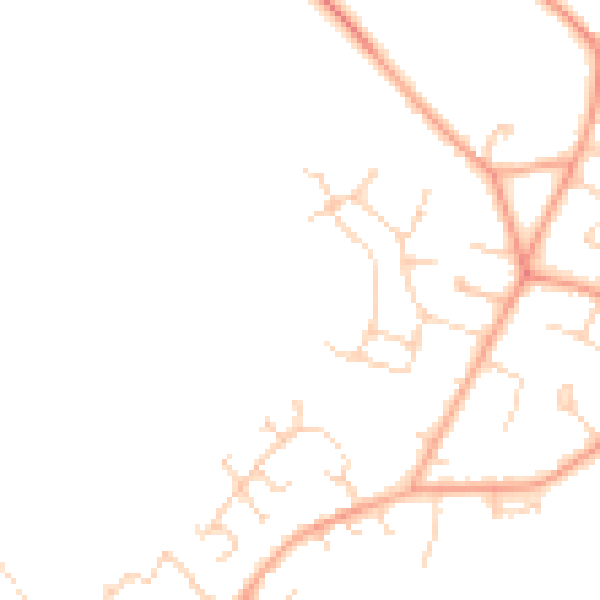 Daytime road noise heatmap for MK43 1AJ
