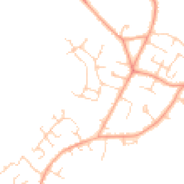 Daytime road noise heatmap for MK43 1AL