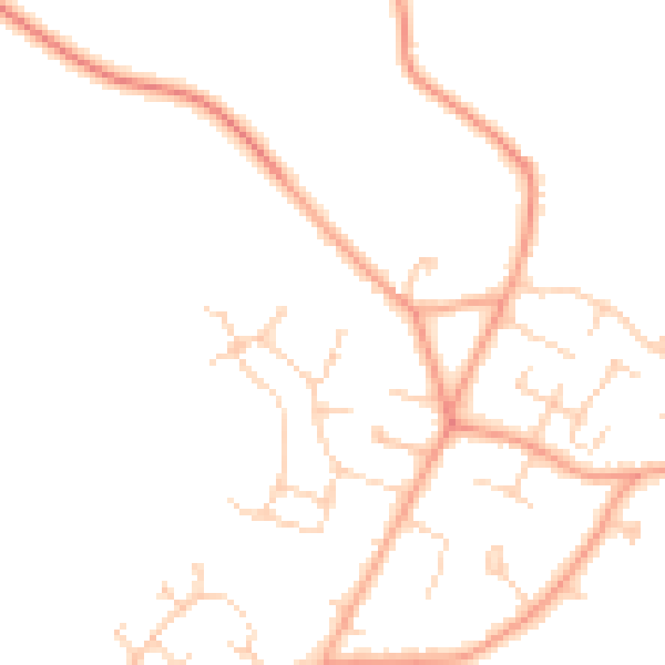 Daytime road noise heatmap for MK43 1AP