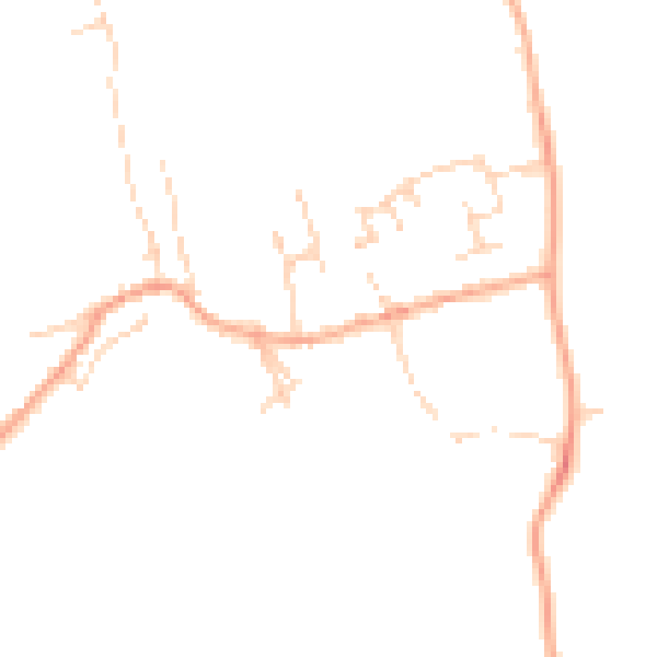 Daytime road noise heatmap for MK43 7DA