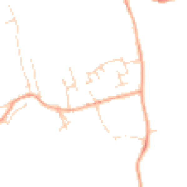Daytime road noise heatmap for MK43 7DF