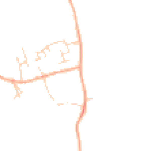Daytime road noise heatmap for MK43 7DT