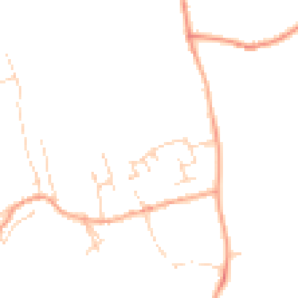 Daytime road noise heatmap for MK43 7DW