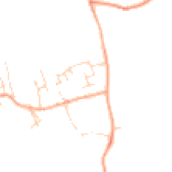 Daytime road noise heatmap for MK43 7DX