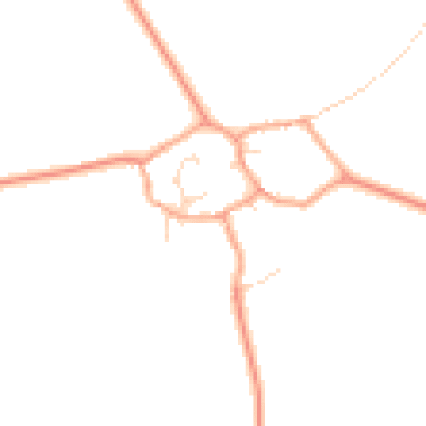 Daytime road noise heatmap for MK43 7EU