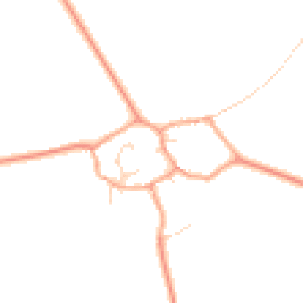 Daytime road noise heatmap for MK43 7HW