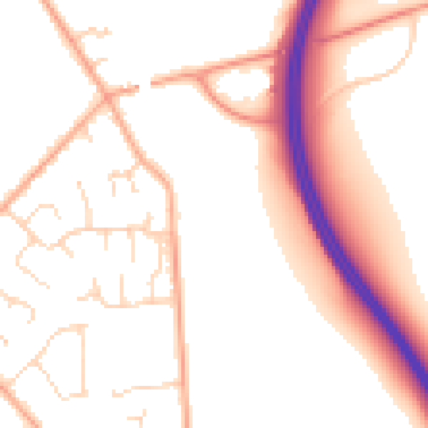 Daytime road noise heatmap for MK43 7RF
