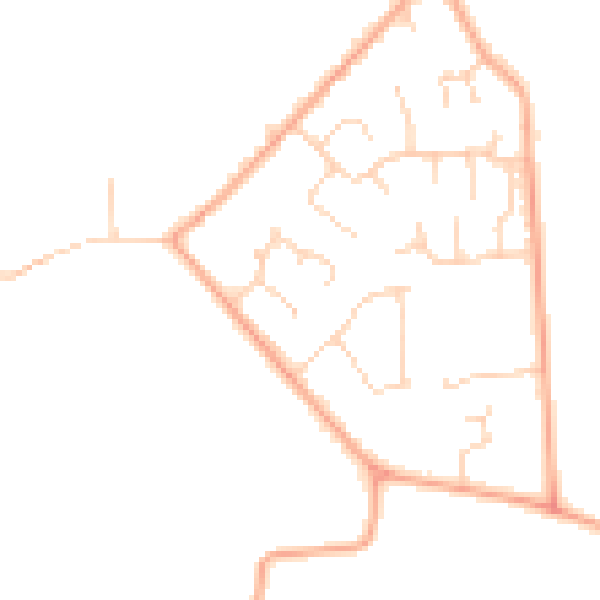 Daytime road noise heatmap for MK43 7RW