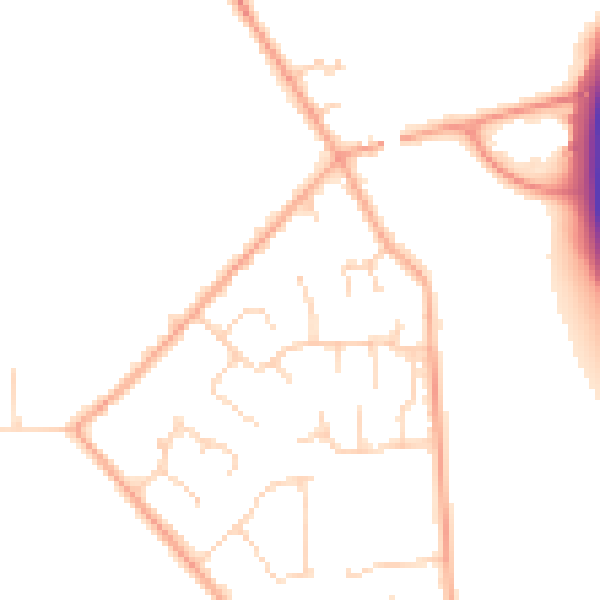 Daytime road noise heatmap for MK43 7SH