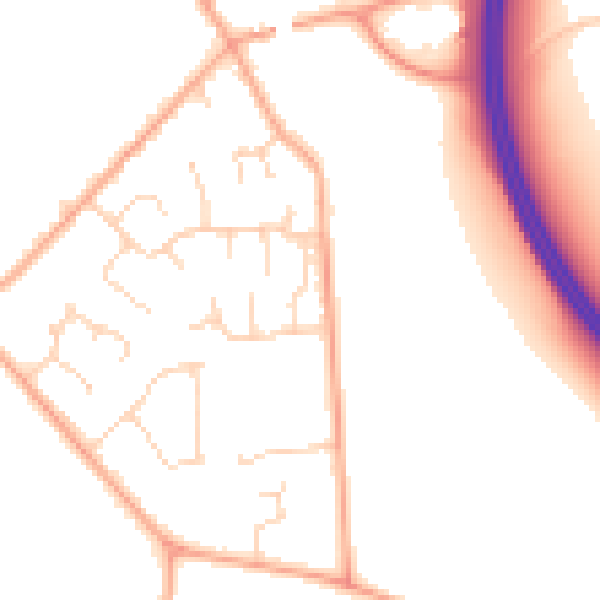 Daytime road noise heatmap for MK43 7SP