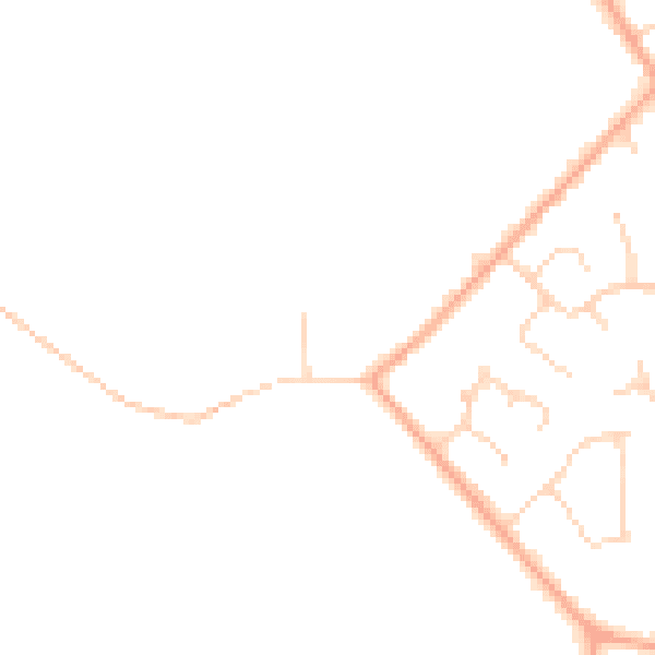 Daytime road noise heatmap for MK43 7SW