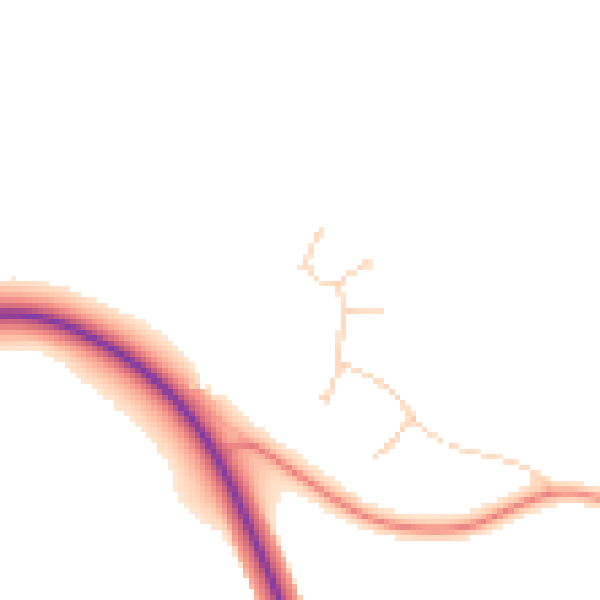 Daytime road noise heatmap for MK43 8GQ