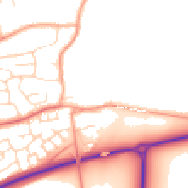 Daytime road noise heatmap for MK43 8LR