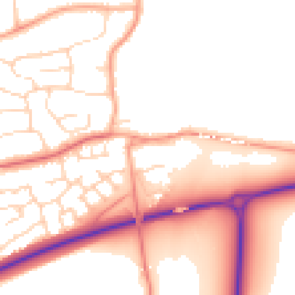 Daytime road noise heatmap for MK43 8LS
