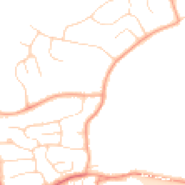 Daytime road noise heatmap for MK43 8NP