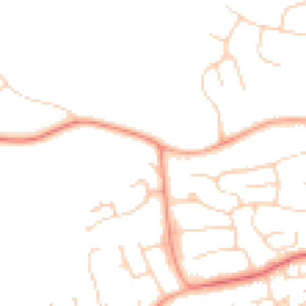 Daytime road noise heatmap for MK43 8PF