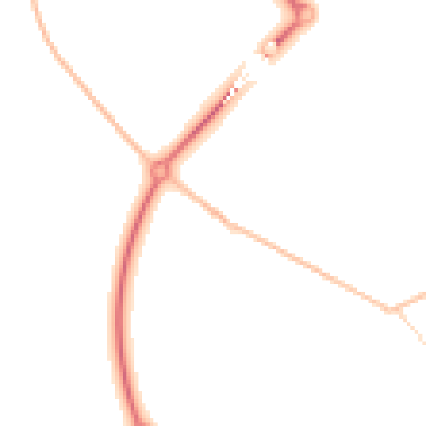 Night-time road noise heatmap for MK43 8RB