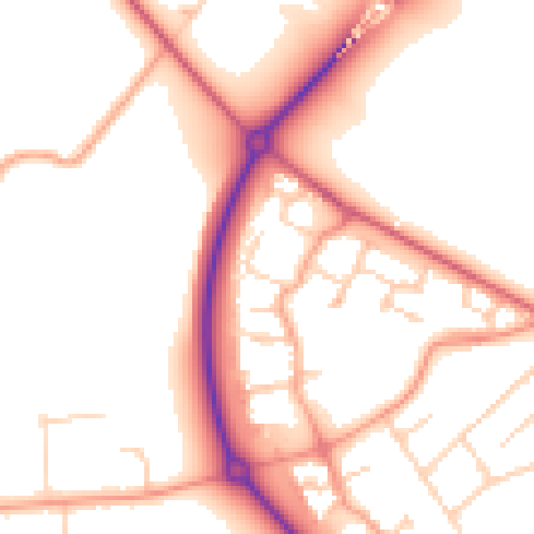 Daytime road noise heatmap for MK43 8RD