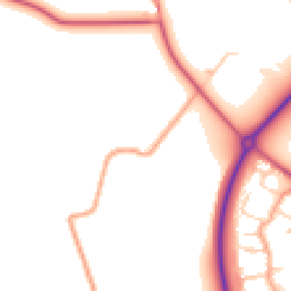 Daytime road noise heatmap for MK43 8RJ