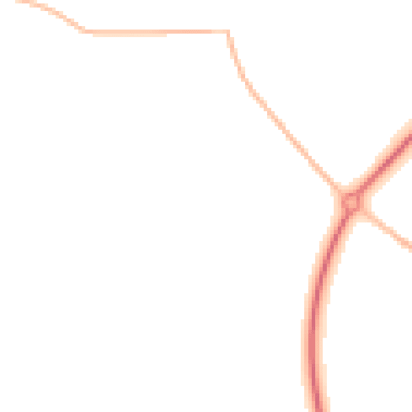 Night-time road noise heatmap for MK43 8RJ