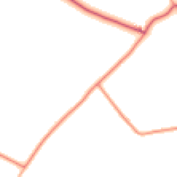 Daytime road noise heatmap for MK43 8RZ