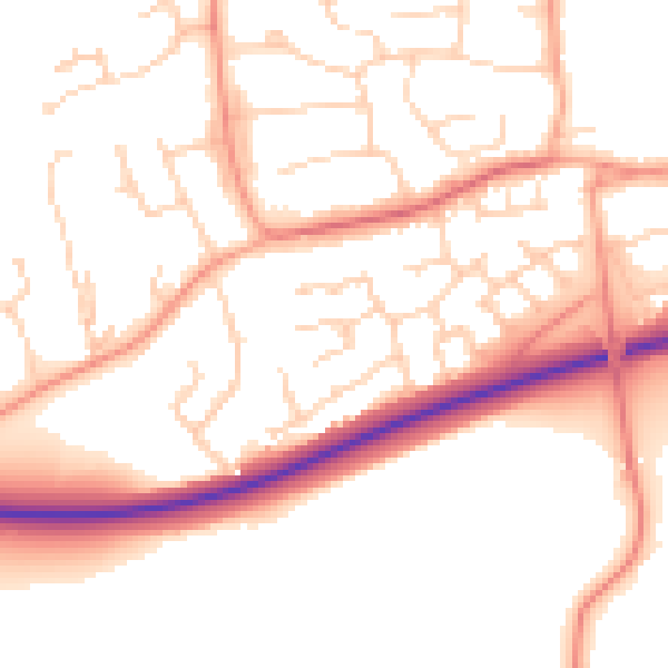 Daytime road noise heatmap for MK43 8SP