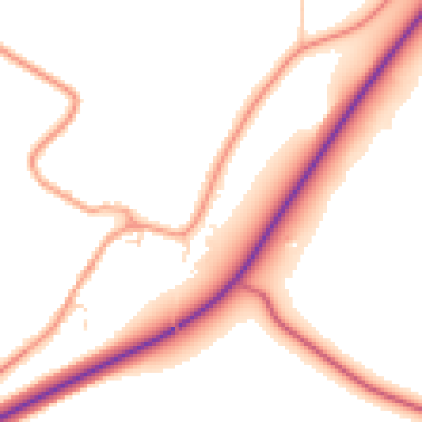 Daytime road noise heatmap for MK43 8TR