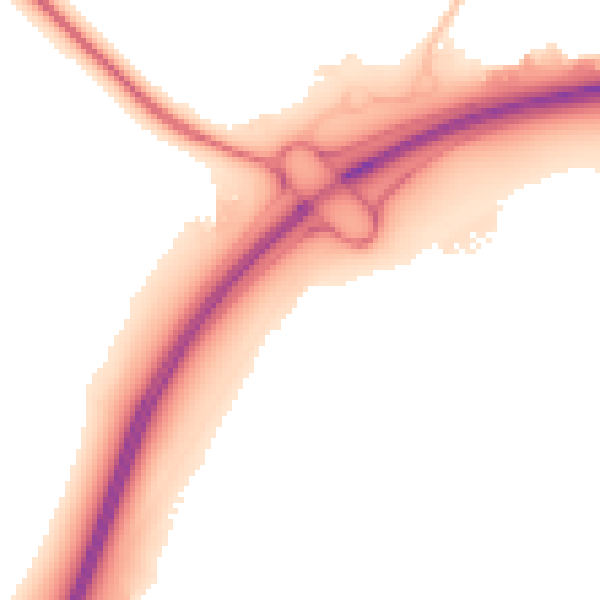 Night-time road noise heatmap for MK43 9AB