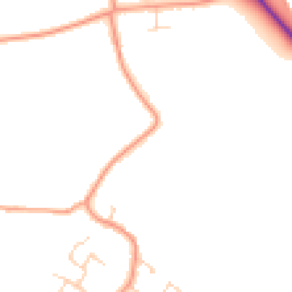 Daytime road noise heatmap for MK43 9BJ