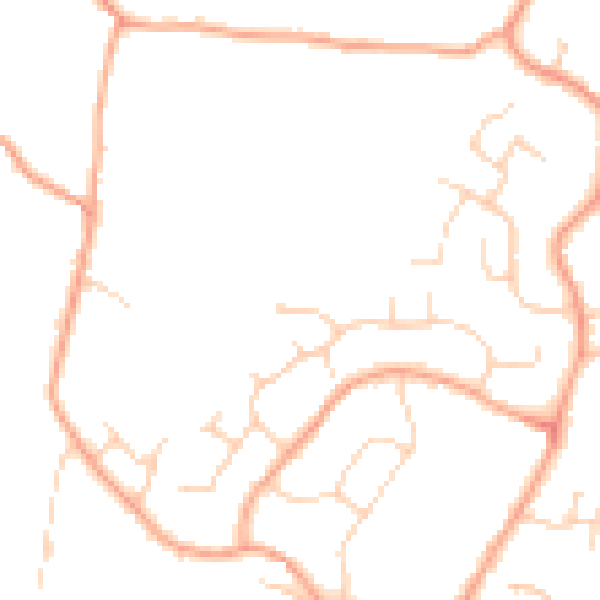 Daytime road noise heatmap for MK43 9DP
