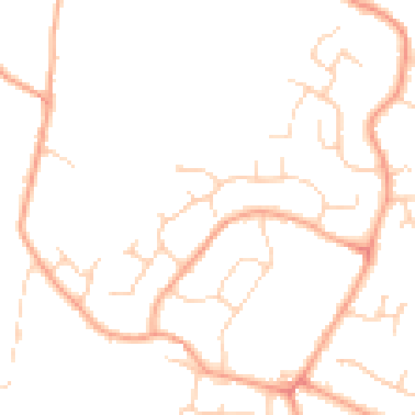 Daytime road noise heatmap for MK43 9DW