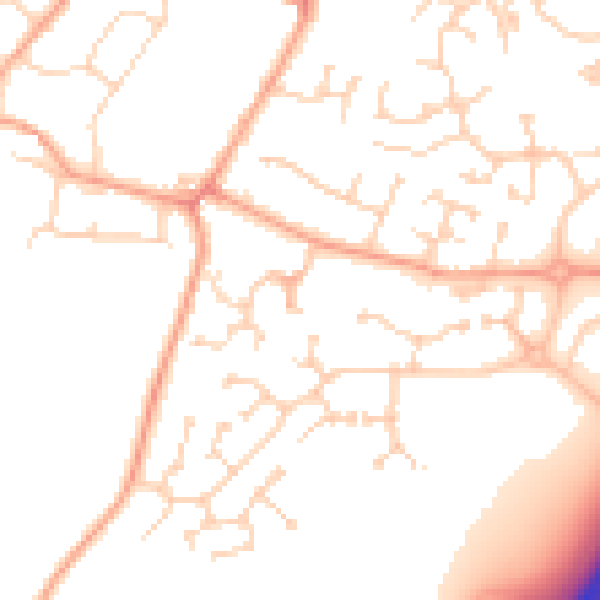 Daytime road noise heatmap for MK43 9FA