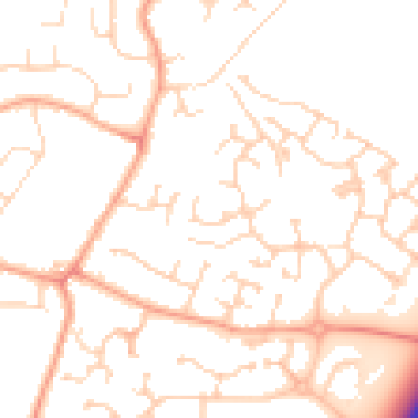Daytime road noise heatmap for MK43 9FJ